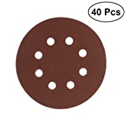 Los mejores  - UEETEK 40pcs 8 agujeros discos de lijado de 5 pulgadas alrededor de 60 80 120 210 granos para Bosch PEX 220-300 lijadora…